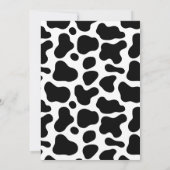 Invitation d'anniversaire sur le thème de la vache (Dos)