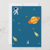 Invitation d'anniversaire sur le thème de l'espace (Dos)