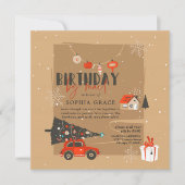 Invitation d'anniversaire sur le thème de Noël par (Devant)