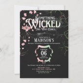 Invitation d'anniversaire sur le thème de Wicked (Devant)