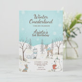 Invitation d'anniversaire sur le thème de Winter O (Debout devant)