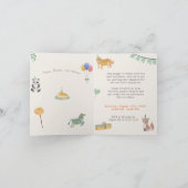 Invitation d'anniversaire sur le thème des animaux (Intérieur)