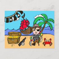 Invitation d'anniversaire sur le thème des pirates