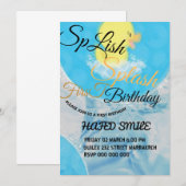 Invitation d'anniversaire sur le thème du canard e (Devant / Derrière)