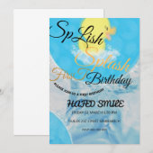 Invitation d'anniversaire sur le thème du canard e (Devant / Derrière)