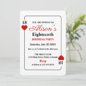 Invitation d'anniversaire sur le thème du Casino (Debout devant)
