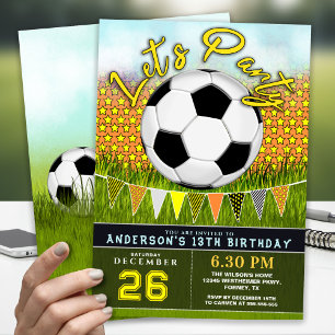 Invitation d'anniversaire sur le thème du football