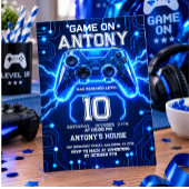 Invitation d'anniversaire sur le thème du jeu vidé