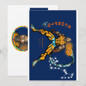Invitation d'anniversaire sur le thème du Scorpion (Devant / Derrière)