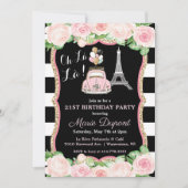 Invitation d'anniversaire sur le thème du voyage à (Devant)
