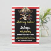 Invitation d'anniversaire sur le thème pirate Shiv (Debout devant)