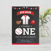 Invitation d'anniversaire sur le thème sportif de (Debout devant)