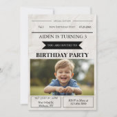 Invitation d'anniversaire sur mesure de style jour (Devant)