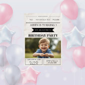 Invitation d'anniversaire sur mesure de style jour