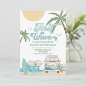 Invitation d'anniversaire Surf Van Beach (Debout devant)
