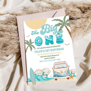 Invitation d'anniversaire Surf Van Beach