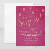 Invitation d'anniversaire surprise (Devant / Derrière)