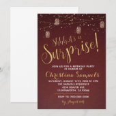 Invitation d'anniversaire surprise (Devant / Derrière)