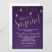 Invitation d'anniversaire surprise (Devant / Derrière)