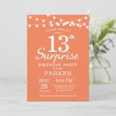 Invitation d'anniversaire surprise 13 ans Corail (Debout devant)