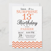 Invitation d'anniversaire surprise 13 ans Coral Ch (Devant)