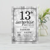 Invitation d'anniversaire surprise 13 ans paillett (Debout devant)