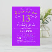Invitation d'anniversaire surprise 13 ans Violet e (Debout devant)