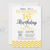 Invitation d'anniversaire surprise 16 ans Chevron (Devant)