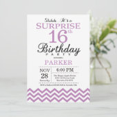 Invitation d'anniversaire surprise 16 ans Chevron (Debout devant)