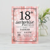 Invitation d'anniversaire surprise 18 ans paillett (Debout devant)