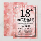 Invitation d'anniversaire surprise 18 ans paillett (Devant / Derrière)