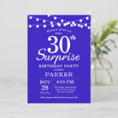 Invitation d'anniversaire surprise 30 ans Bleu Roy (Debout devant)