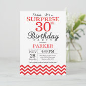 Invitation d'anniversaire surprise 30 ans Chevron (Debout devant)