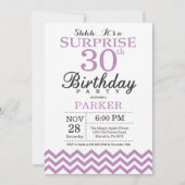Invitation d'anniversaire surprise 30 ans Chevron (Devant)