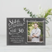Invitation d'anniversaire surprise 30 Chalkboard R (Debout devant)