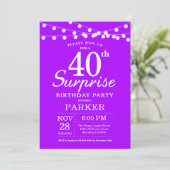 Invitation d'anniversaire surprise 40 ans Violet L (Debout devant)