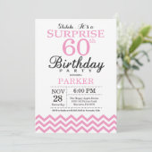 Invitation d'anniversaire surprise 60 ans Chevron (Debout devant)