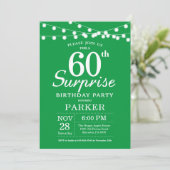 Invitation d'anniversaire surprise 60 ans Vert (Debout devant)