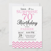 Invitation d'anniversaire surprise 70 ans Chevron (Devant)