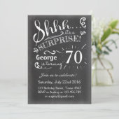 Invitation d'anniversaire surprise 70 Chalkboard R (Debout devant)