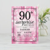 Invitation d'anniversaire surprise 90 ans paillett (Debout devant)