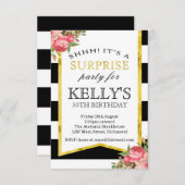 Invitation d'anniversaire surprise - Anniversaire  (Devant / Derrière)