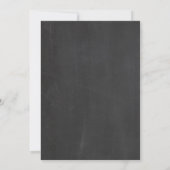 Invitation d'anniversaire surprise Chalkboard Rust (Dos)
