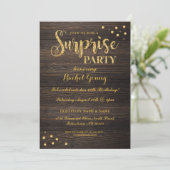 Invitation d'anniversaire Surprise Gold Parties sc (Debout devant)