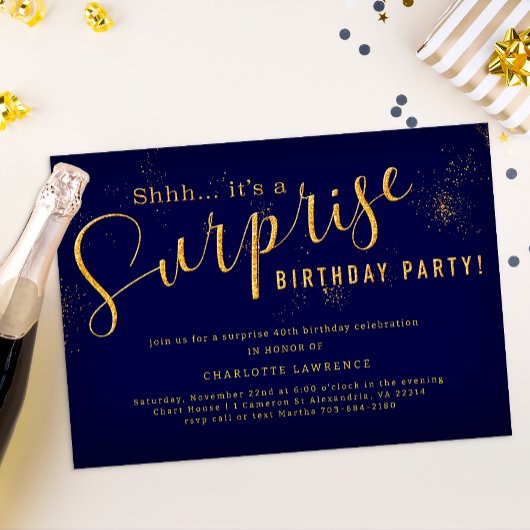Invitation d'anniversaire surprise - Marine & Part