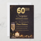 Invitation d'anniversaire surprise pour 60 ans en (Devant)