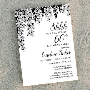 Invitation d'anniversaire surprise pour les 60 ans