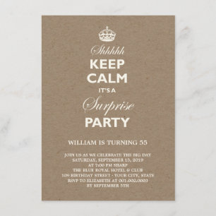 Invitation d'anniversaire surprise pour un événeme