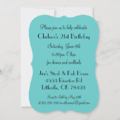 Invitation d'anniversaire surprise, soirée de fill (Dos)