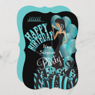 Invitation d'anniversaire surprise, soirée de fill